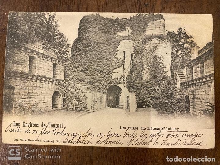 Postkarten: TARJETA POSTAL. BELGICA. HENAO. TOURNAI. LES RUINES DU CHATEAU D'ANTOING. SERIE 48. N&ordm;15. 1901