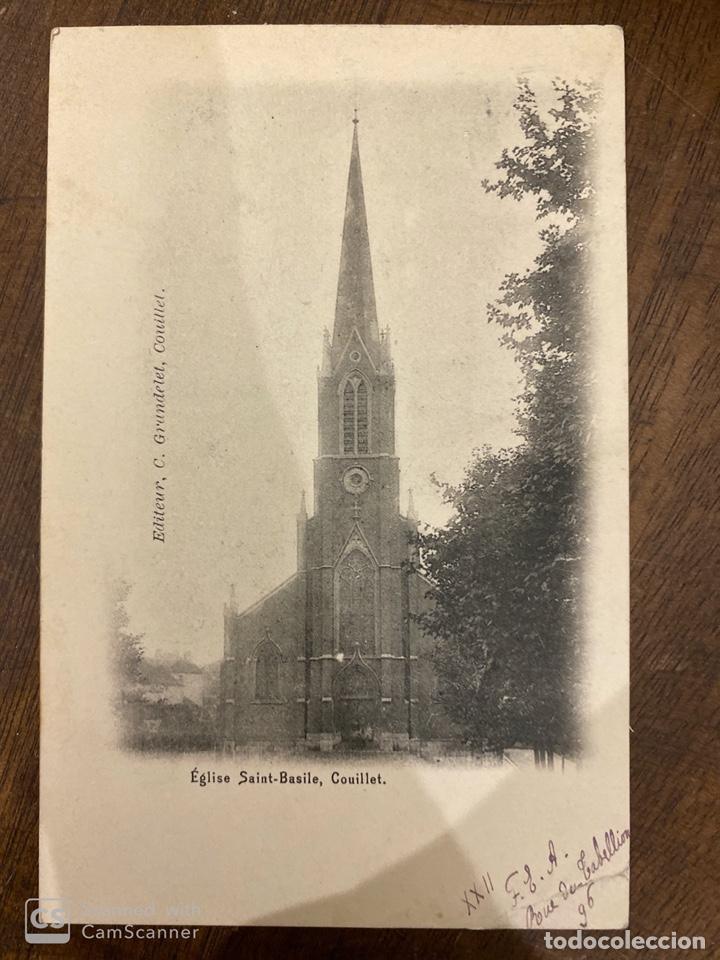 Postkarten: TARJETA POSTAL. BELGICA. HENAO. COUILLET. EGLISE SAINT-BRASILE. 1902.