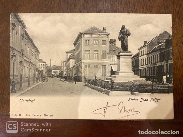 Cartes Postales: TARJETA POSTAL. BELGICA. FLANDES OCCIDENTAL. COURTRAI. STATUE JEAN PALFYN. SERIE 41 N&ordm; 19. 1901