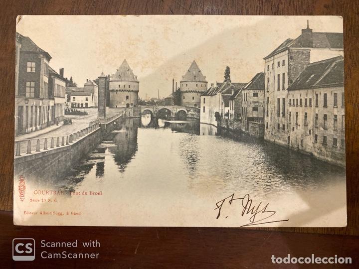 Cartes Postales: TARJETA POSTAL. BELGICA. FLANDES OCCIDENTAL. COURTRAI. FONT DU BROES, SERIE 19 N&ordm; 6. 1901
