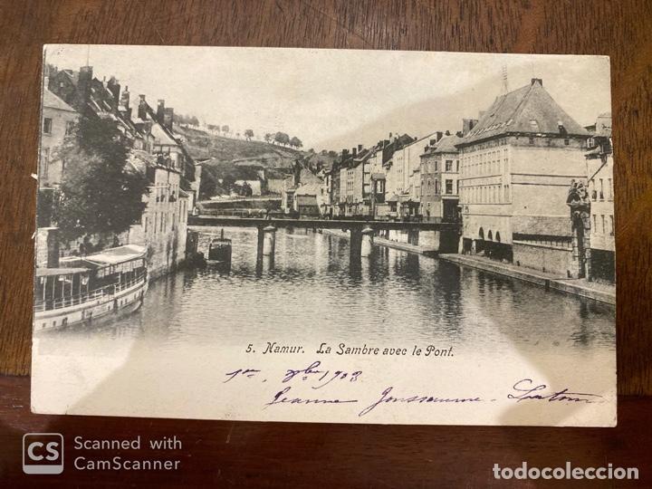 Cartes Postales: TARJETA POSTAL. BELGICA. VALONIA. NAMUR. LA SAMBRE AVEC LE PONT. 1906