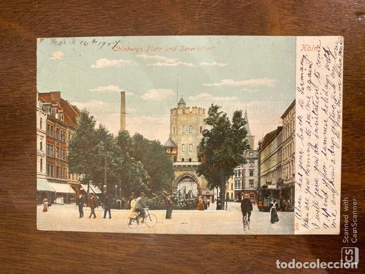 Postales: TARJETA POSTAL. ALEMANIA. RENANIA DEL NORTE-WESTFALIA. K&Ouml;LN.CHLODWIGS-PLATZ UND SVERINTHOR