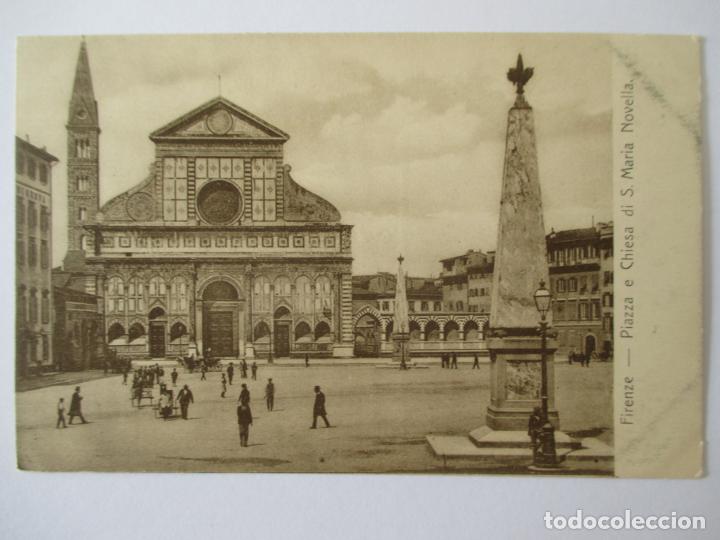Postales: TARJETA POSTAL DE ITALIA. FIRENZE. PIAZZA E CHIESA DI S. MARIA NOVELLA