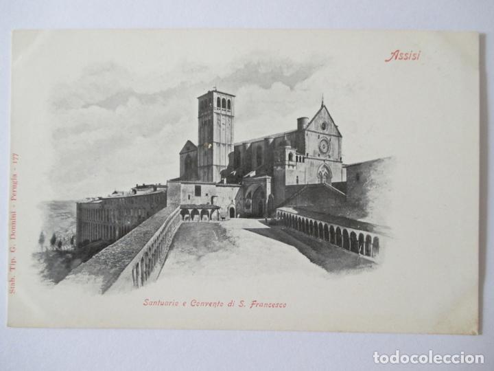 Postais: TARJETA POSTAL DE ITALIA. ASSISI. SANTUARIO E CONVENTO DI S. FRANCESCO. 177