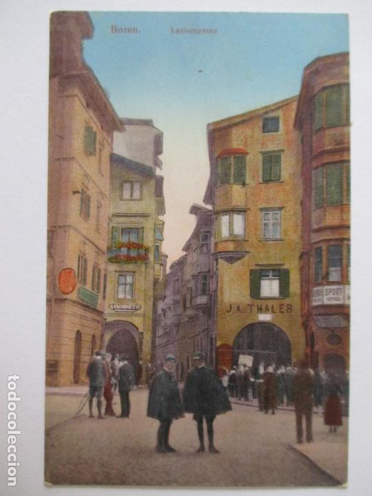 Postais: TARJETA POSTAL DE ITALIA. BOZEN. LAUBENGASSE. BOLZANO PORTICI
