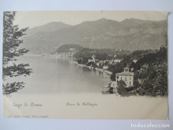 Postais: TARJETA POSTAL DE ITALIA. LAGO DI COMO. RIVA DI BELLAGIO 135