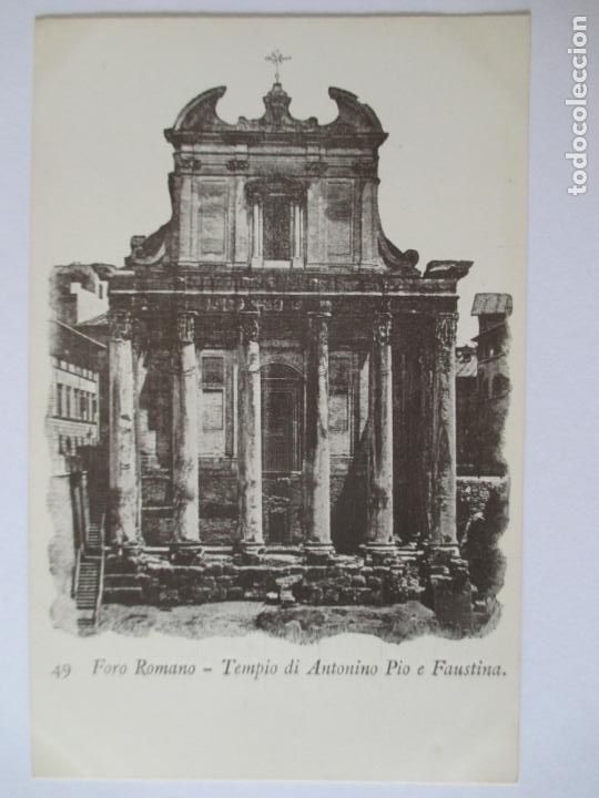 Postais: TARJETA POSTAL DE ITALIA. FORO ROMANO. 49. TEMPIO DI ANTONINO PIO E FAUSTINA.