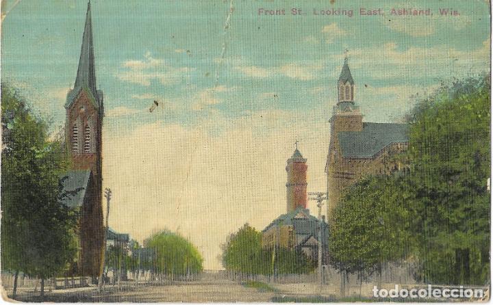 Postales: == A279 - POSTAL - FRONT ST. LOOKING EAST ASHLAND