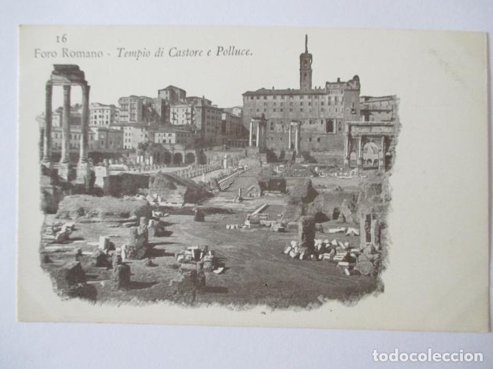 Postales: TARJETA POSTAL DE ITALIA. FORO ROMANO. 16. TEMPIO DI CASTORE E POLLUCE