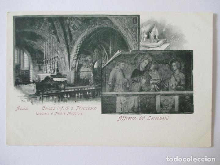Postales: TARJETA POSTAL DE ITALIA. ASSISI. CHIESA INF. DI S. FRANCESO. AFFRESCO DEL LORENZETTI