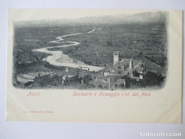 Postales: TARJETA POSTAL DE ITALIA. ASSISI. SANTUARIO E PCESAGGIO VISTI DAL NORD