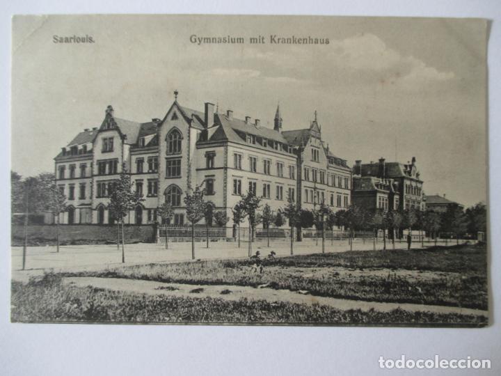 Postcards: TARJETA POSTAL DE ALEMANIA. SAARLOUIS. GYMNASIUM MIT KRANKENHAUS