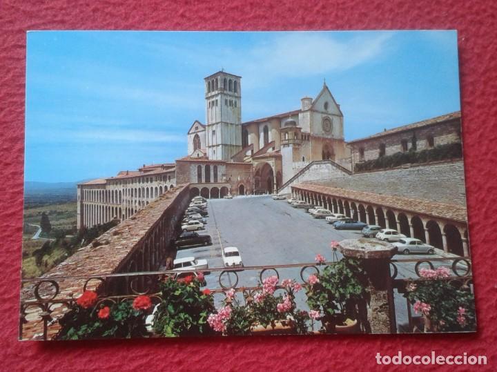 Postales: POST CARD ITALIA ITALY ASSISI AS&Iacute;S BAS&Iacute;LICA DE S. FRANCESCO SAN FRANCISCO BASILIQUE COCHES &Eacute;POCA....