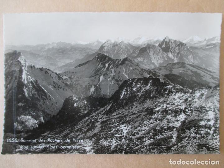 Postcards: TARJETA POSTAL DE SUIZA. SOMMET DES ROCHERS DE NAYE. VUE SUR LES ALPES BERNOISES