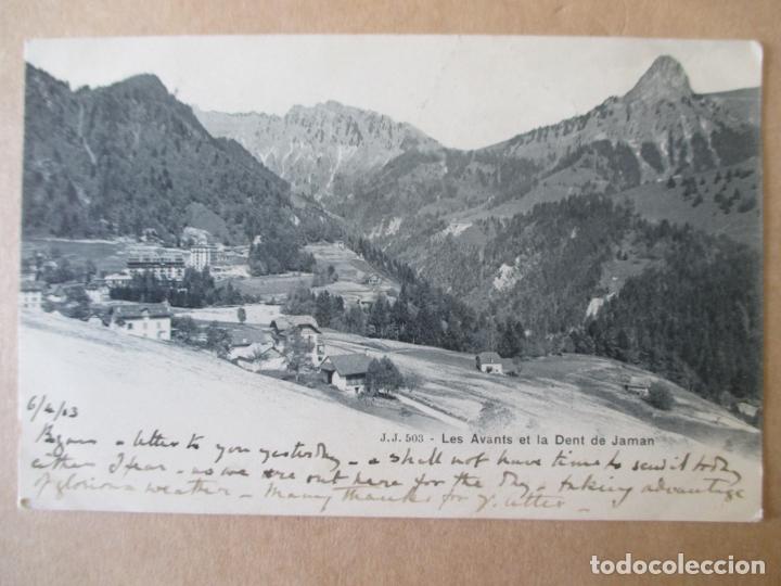 Postcards: TARJETA POSTAL DE SUIZA. LES AVANTS ET LA DENT DE JAMAN.