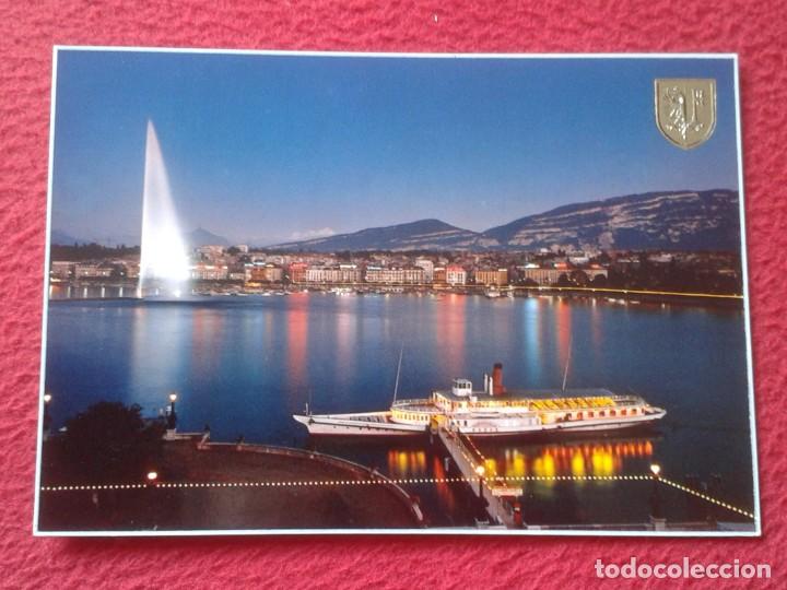 Postales: POST CARD SUIZA SUISSE SCHWEIZ GINEBRA GENEVE THE ROADSTEAD BY NIGHT NOCHE NOCTURNO BARCO AGUA...VER
