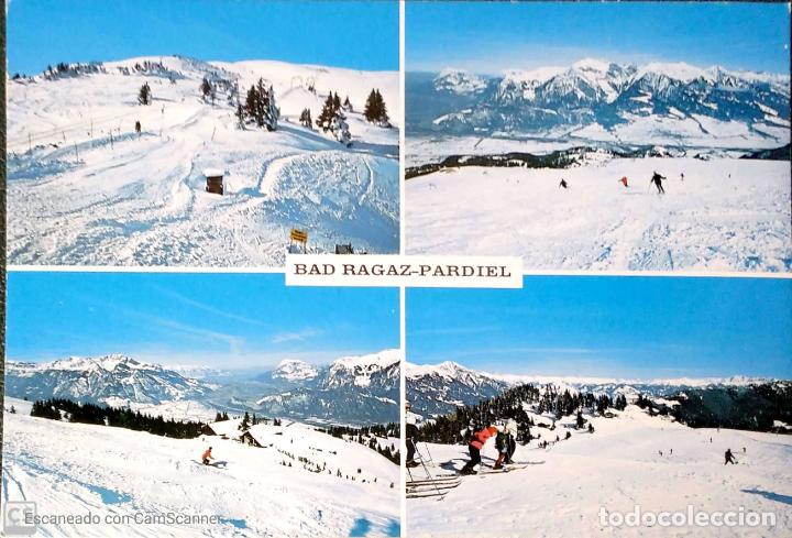 Postales: Bad Ragaz-Pardiel. Estaci&oacute;n de esqu&iacute;. Nueva. Color