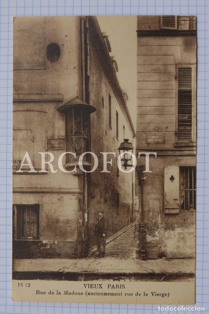 Postales: Antigua Postal VIEUX PARIS - RUE DE LA MADONE (RUE DE LA VIERGE) - LA DE LA FOTO