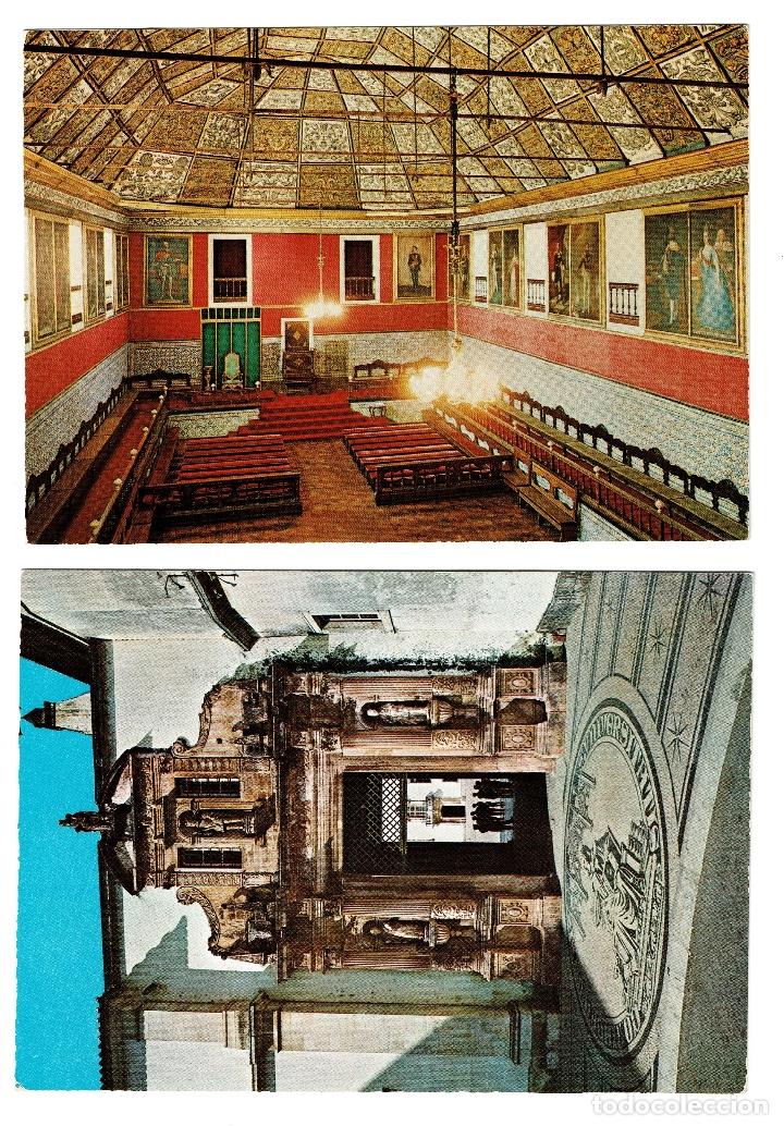 Postcards: LOTE 2 POSTALES COIMBRA UNIVERSIDAD PUERTA DE LA UNIVERSIDAD Y SALA DOS CAPELOS