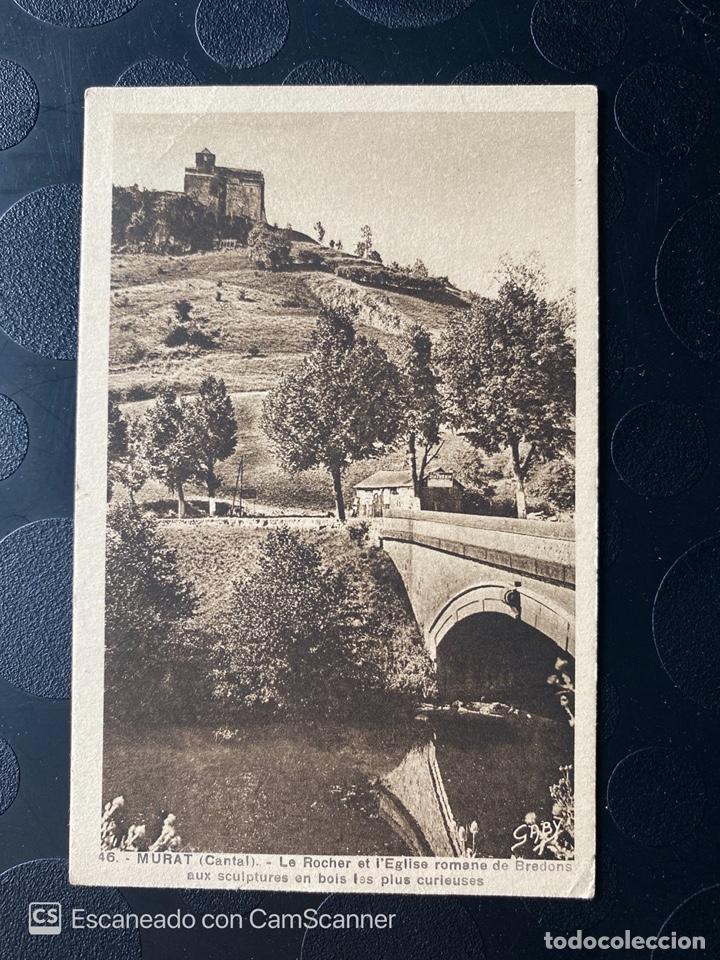 Postales: TARJETA POSTAL. FRANCIA. AUVERNIA. CANTAL. 46.-MURAT. LE ROCHER ET L'EGLISE ROMANE DE BREDONS