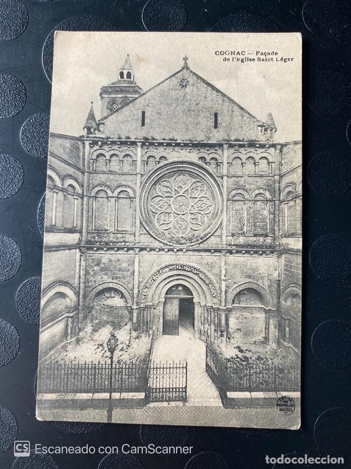 Postales: TARJETA POSTAL. FRANCIA. CHARENTE. COGNAC. FRA&Ccedil;ADE DE L'EGLISE SAINT L&Egrave;GER.