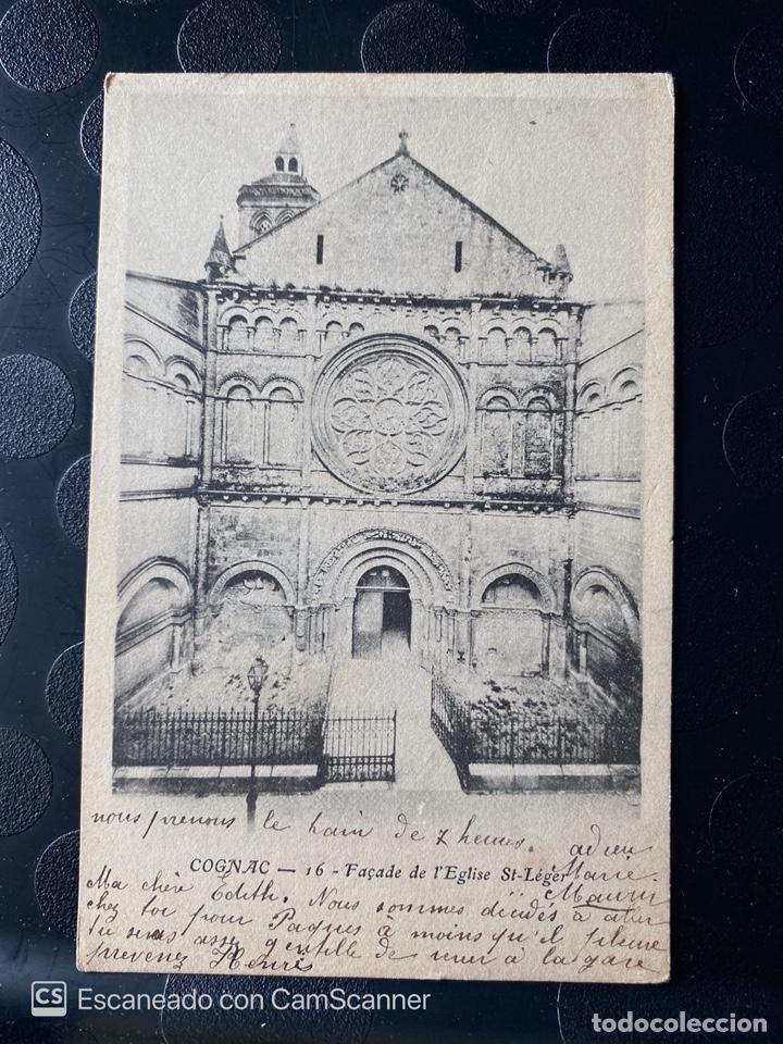 Postales: TARJETA POSTAL. FRANCIA. CHARENTE. COGNAC. 16.- FA&Ccedil;ADE DE L'EGLISE ST-LEGER