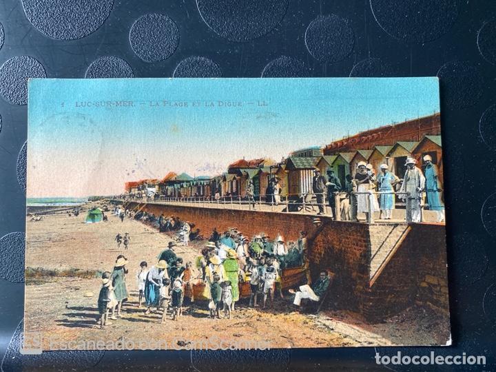 Postais: TARJETA POSTAL. FRANCIA. NORMANDIA. CALVADOS. LUC-SUR-MER. 1.- LA PLAGE ET LA DIGUE - LL.