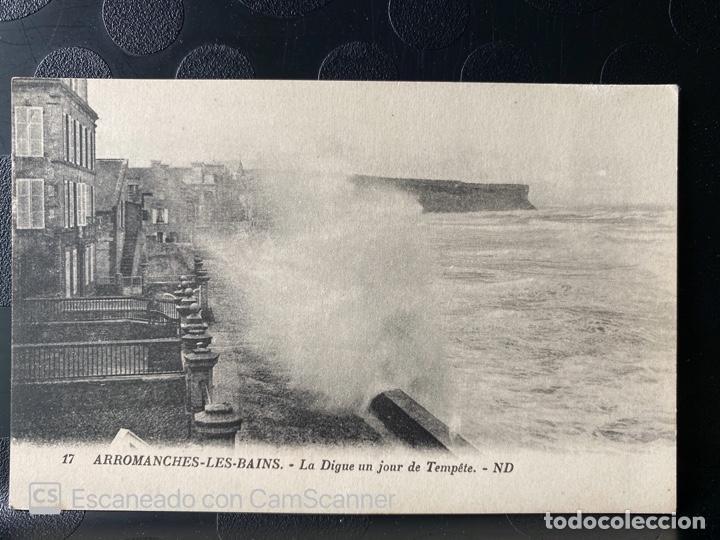 Postcards: TARJETA POSTAL. FRANCIA. NORMANDIA. CALVADOS. 17.- ARROMANCHES-LES-BAINS.LA DIGUE UN JOUR DE TEMP&Eacute;TE