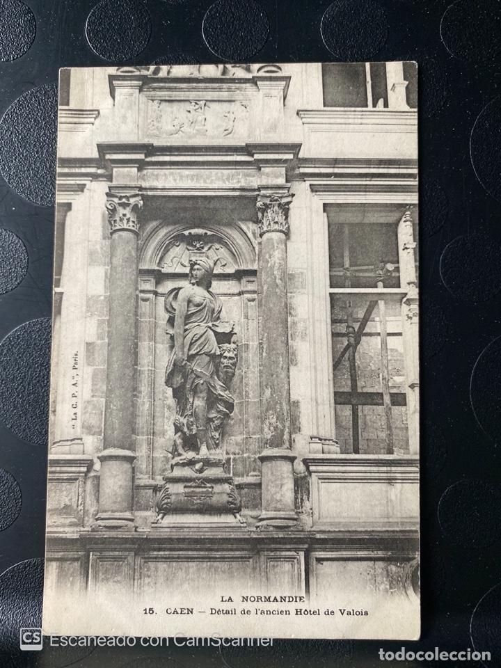 Postales: TARJETA POSTAL. FRANCIA. NORMANDIA. CALVADOS. CAEN. 15.- DETAIL DE L'ANCIEN H&Ocirc;TEL DE VALOIS