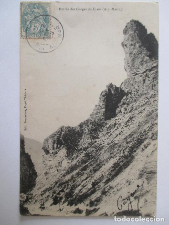 Postais: TARJETA POSTAL DE FRANCIA. ENTREE DES GORGES DU CIANS ALP MARIT