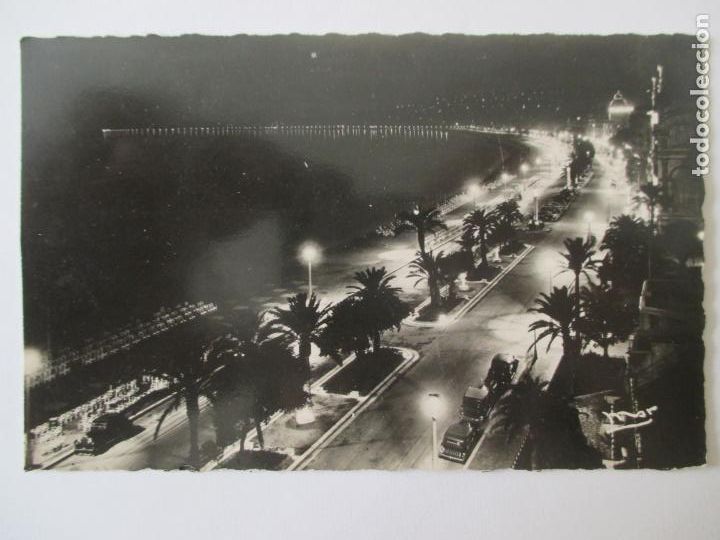 Cartes Postales: TARJETA POSTAL DE FRANCIA. LA COTE D&acute;AZUR. NICE LA PROMENADE LA NUIT