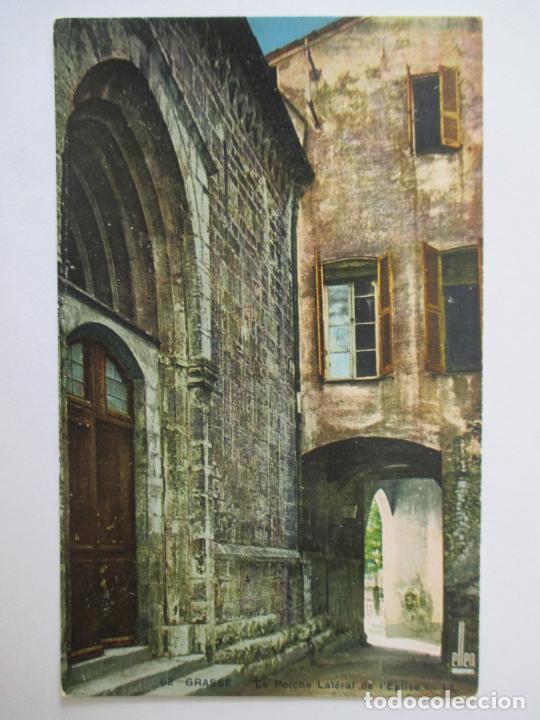 Postcards: TARJETA POSTAL DE FRANCIA. 62 GRASSE LE PORCHE LATERAL DE L&acute;EGLISE
