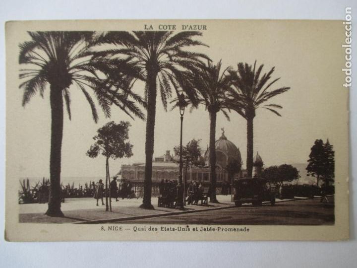 Postais: TARJETA POSTAL DE FRANCIA. LA COTE D&acute;AZUR. 8 NICE. QUAI DES ESTATS UNIS ET JETEE PROMENADE