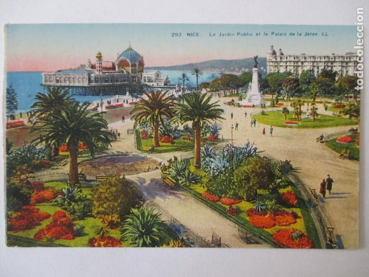 Postais: TARJETA POSTAL DE FRANCIA. 292 NICE LE JARDIN PUBLIC ET LE PALAIS DE LA JETEE LL