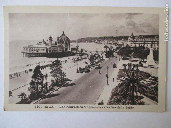 Cartoline: TARJETA POSTAL DE FRANCIA. 140 NICE LES NOUVELLES TERRASSES CASINO DE LA JETEE