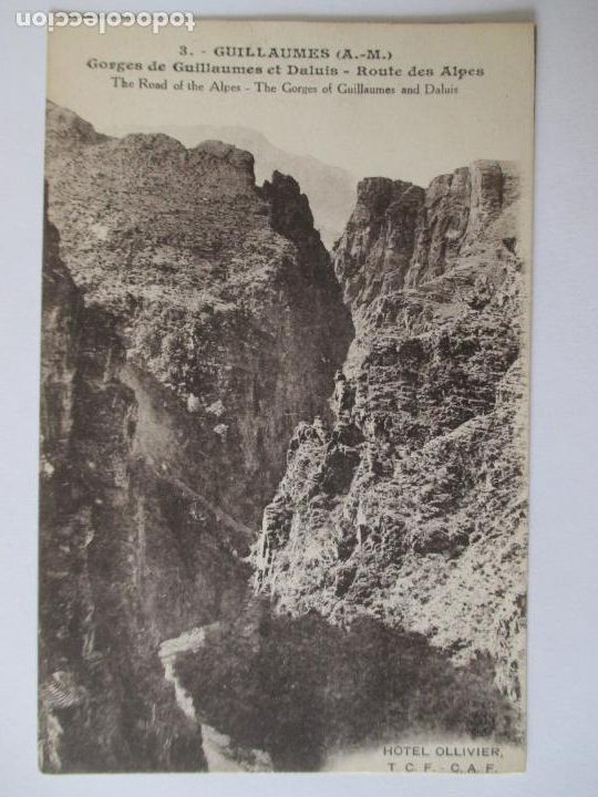 Cartoline: TARJETA POSTAL DE FRANCIA. 3. GUILLAUMES. GORGES DE GUILLAUMES ET DALUIS. ROUTE DES ALPES