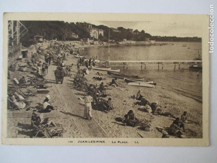 Cartoline: TARJETA POSTAL DE FRANCIA. 132. JUAN LES PINS. LA PLAGE LL