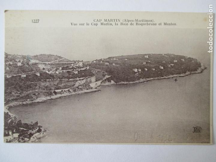 Postais: TARJETA POSTAL DE FRANCIA. 1227 CAP MARTIN ALPES MARITIMES.