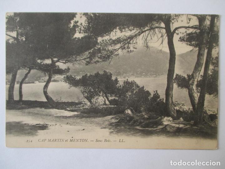 Cartes Postales: TARJETA POSTAL DE FRANCIA. 454 CAP MARTIN ET MENTON SOUS BOIS LL