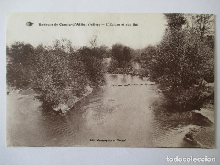 Cartes Postales: TARJETA POSTAL DE FRANCIA. ENVIRONS DE COSNE D&acute;ALLIER L&acute;ECLUSE ET SON ILOT.