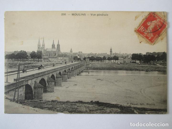 Cartes Postales: TARJETA POSTAL DE FRANCIA. 256. MOULINS VUE GENERALE.