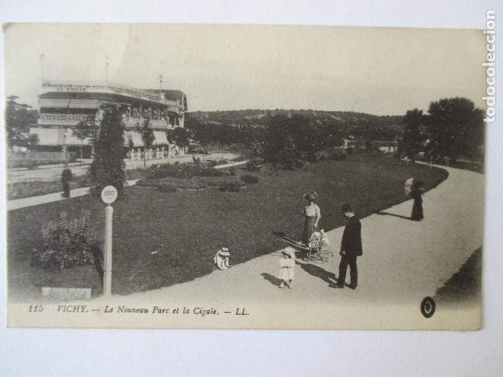 Postales: TARJETA POSTAL DE FRANCIA. 115 VICHY LE NOUVEAU PARC ET LA CIGALE LL