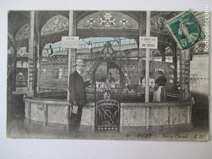Postales: TARJETA POSTAL DE FRANCIA. 21 VICHY SOURCE CHONTEL