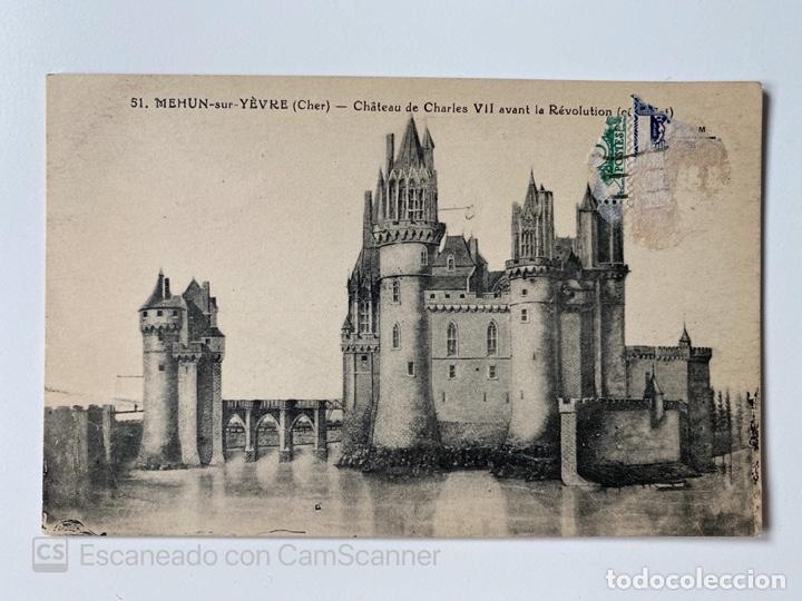 Cartes Postales: TARJETA POSTAL. FRANCIA. CENTRO. CHER. MEHUN-SUR-Y&Egrave;VRE. CH&Acirc;TEAU CHARLES VII AVANT LA REVOLUTION