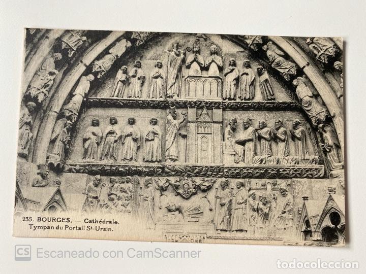 Cartes Postales: TARJETA POSTAL. FRANCIA. CENTRO-VALLE DE LOIRA. CHER.BOURGES. CATHEDRALE. TYMPAN DU PORTAIL ST-URSIN