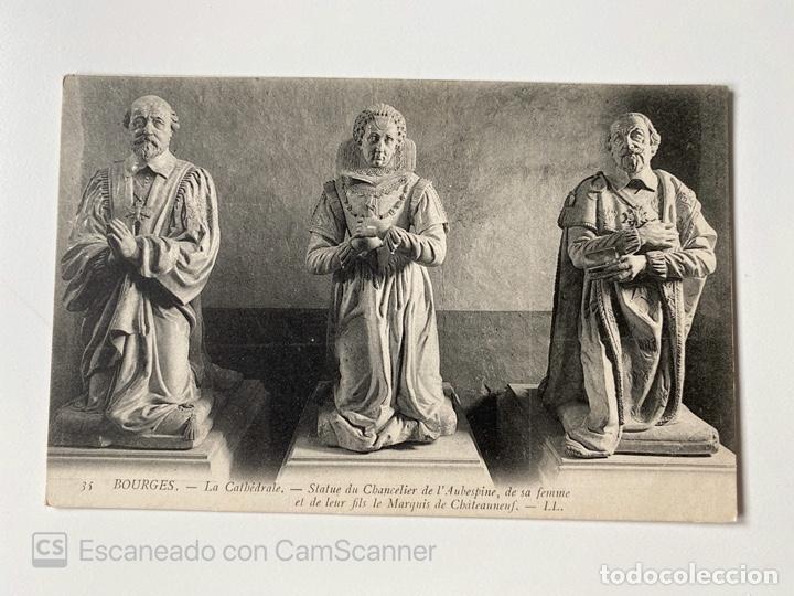 Postais: TARJETA POSTAL. FRANCIA. CENTRO-VALLE DE LOIRA. CHER. BOURGES.LA CATH&Eacute;DRALE. STATUES