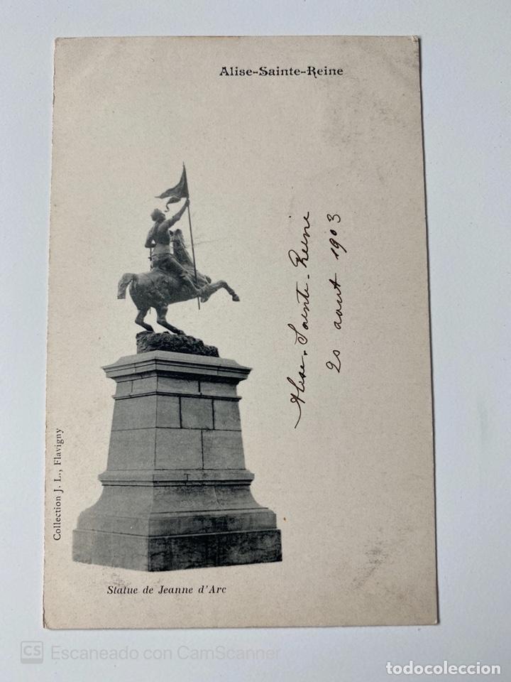 Postales: TARJETA POSTAL. FRANCIA. C&Ocirc;TE D'OR. ALISE-SAINTE-REINE. STATUE DE JEANNE D'ARE