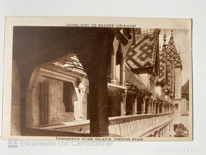 Cartoline: TARJETA POSTAL. FRANCIA. C&Ocirc;TE D'OR. HOTEL-DIEU DE BEAUNE. PERSPECTUVE D'UNE GALERIE. PREMIER ETAGE