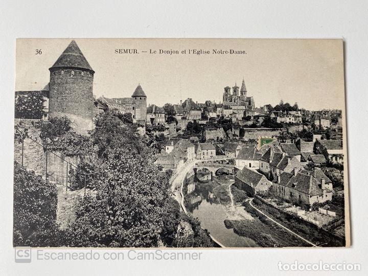 Cartoline: TARJETA POSTAL. FRANCIA. C&Ocirc;TE D'OR. 36.- SEMUR. LE DONJON ET L'EGLISE NOTRE-DAME