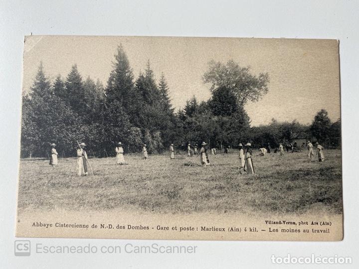 Cartoline: TARJETA POSTAL. FRANCIA. AIN. ABBAYE CISTERCIENNE DE N.D. DES DOMBES. LES MOINES AU TRAVAIL.